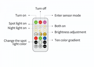 Světlo se senzorem východu slunce RGB noční lampa s 10 barevnými přechody