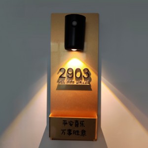 Viedā durvju zīmju gaisma ar magnētiskās bāzes uzlādes korpusa sensoru LED dekoratīvā sienas nakts gaisma